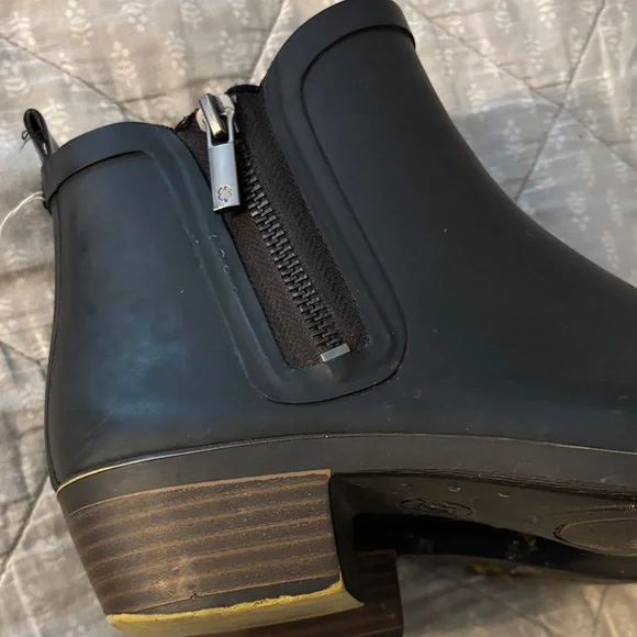 Lucky Brand Black Ankle Rain Boots - Picture 3 of 6